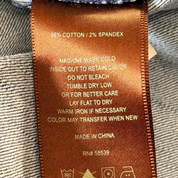 Kut From The Kloth Denim Jacket Womens XL Button Front Classic Blue Jean Jacket - Picture 6 of 9